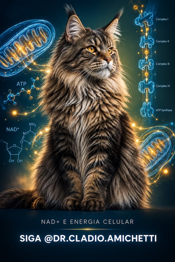 NAD⁺ e a cadeia transportadora de elétrons: fundamentos bioquímicos, declínio relacionado à idade e perspectivas na medicina veterinária